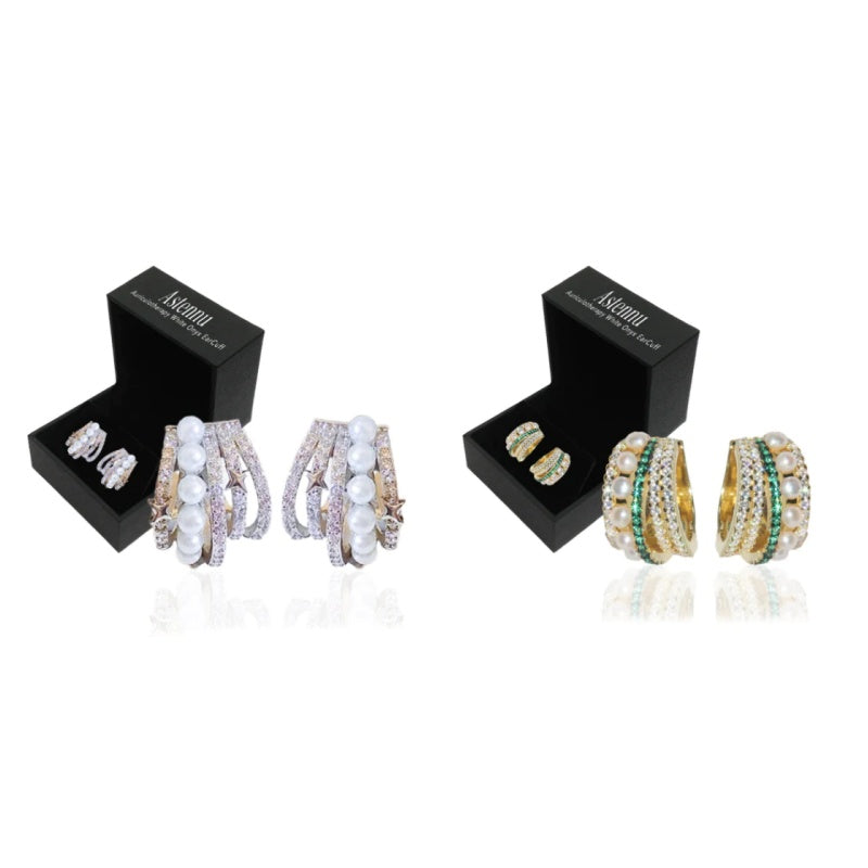 đ„LAST DAY SALE-80% OFF)Lymphvity Auriculotherapy White Onyx EarCuff