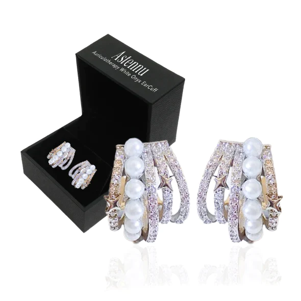 đ„LAST DAY SALE-80% OFF)Lymphvity Auriculotherapy White Onyx EarCuff