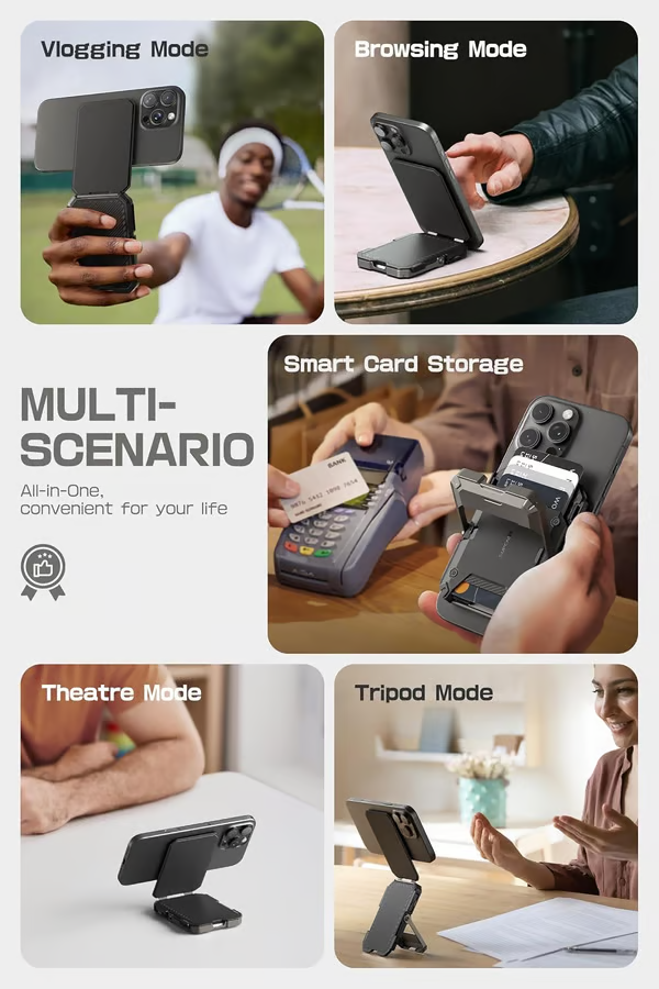 Magnetic Wallet with Stand