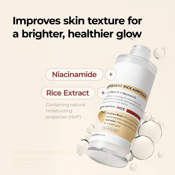 Glow Rice Ampoule Duo - Serums for Brightening, Exfoliating, and Moisturizing🌾