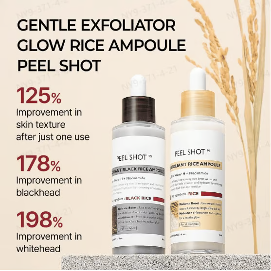 Glow Rice Ampoule Duo - Serums for Brightening, Exfoliating, and Moisturizing🌾