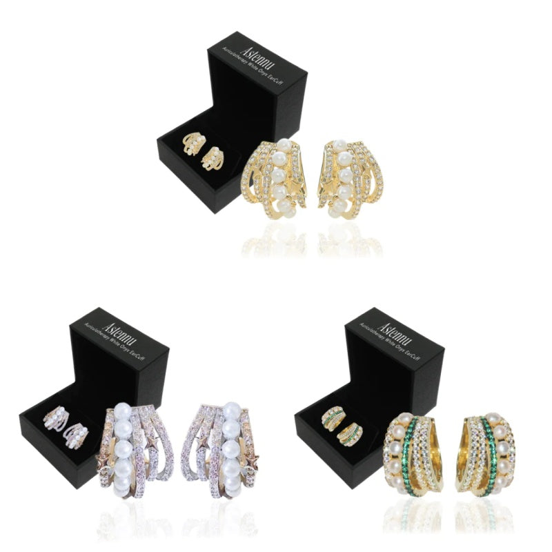 đ„LAST DAY SALE-80% OFF)Lymphvity Auriculotherapy White Onyx EarCuff