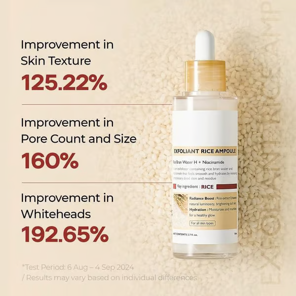 Glow Rice Ampoule Duo - Serums for Brightening, Exfoliating, and Moisturizing🌾