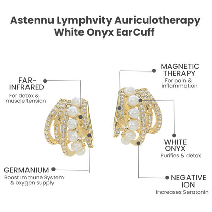 🔥LAST DAY SALE-80% OFF)Lymphvity Auriculotherapy White Onyx EarCuff